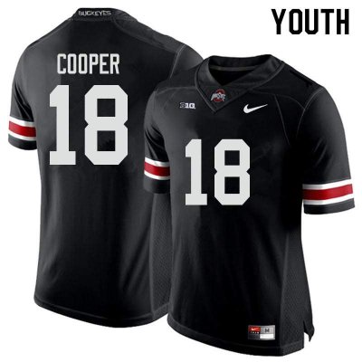 NCAA Ohio State Buckeyes Youth #18 Jonathon Cooper Black Nike Football College Jersey WTR4045BR